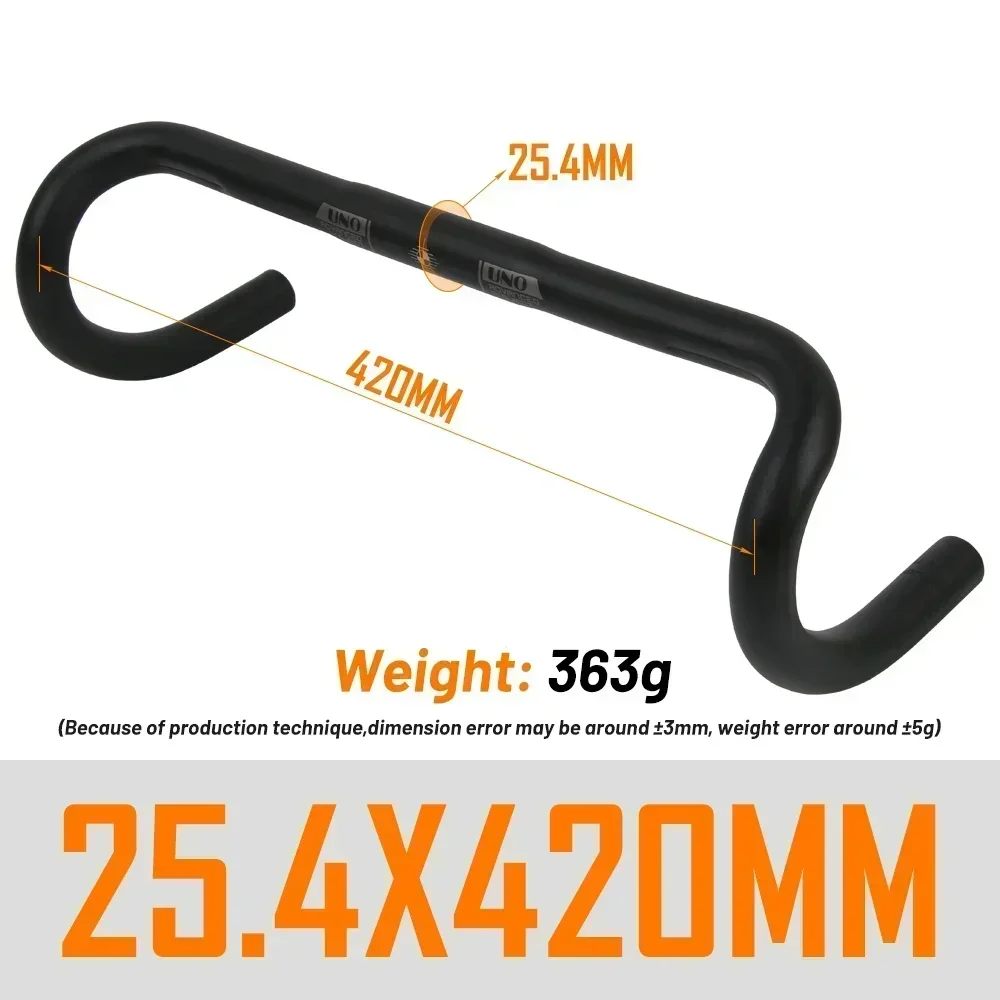 UNO Aluminiumlegierung Rennen Rennrad Lenker gebogen Bar Fahrradlenker 25,4/31,8 mm 360/380/400/420/440 MM Fahrradzubehör: verrotten