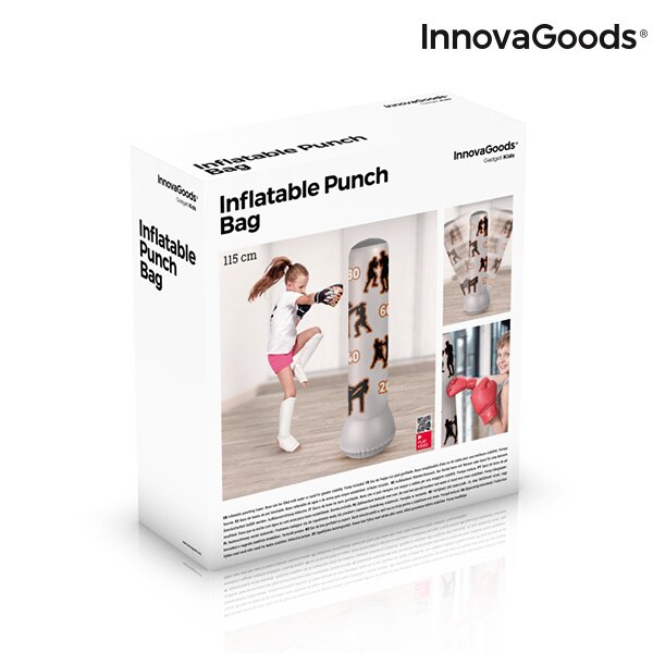 Innovagoods Kinderen Opblaasbare Boksen Punchbag Met Stand Boksen Zak Bokszak Apparatuur Voor Thuis Fitnessapparatuur