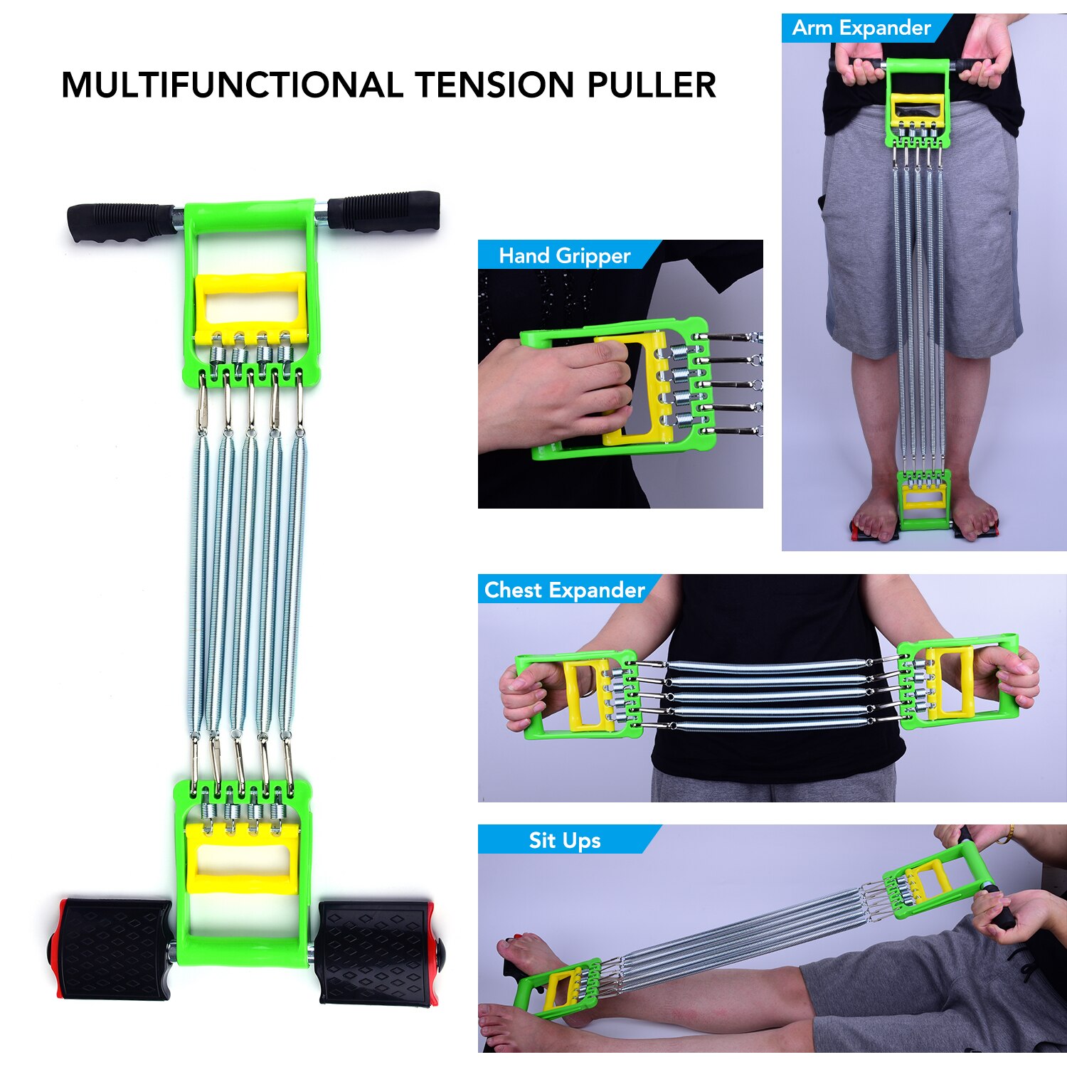 3 in 1 Frühling Brust Entwickler Expander Spannung Puller Muscle Übung Dual Bekämpfen-zweck oder Drei-zweck Spanner gym Fitness