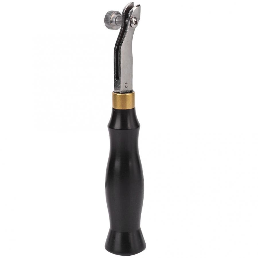 Mango de ébano ajustable de acero inoxidable, borde de goma, prensa Artesanal de cuero, herramienta DIY de borde, goma de borrar, herramienta Artesanal de cuero: 1.2 mm