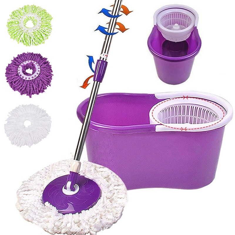 Trapeadores de microfibra para cabeza, 1 unidad, 360 grados, herramientas de limpieza del hogar, recarga para 360 Magic Easy Spin, rotación de repuesto, trapeador automático
