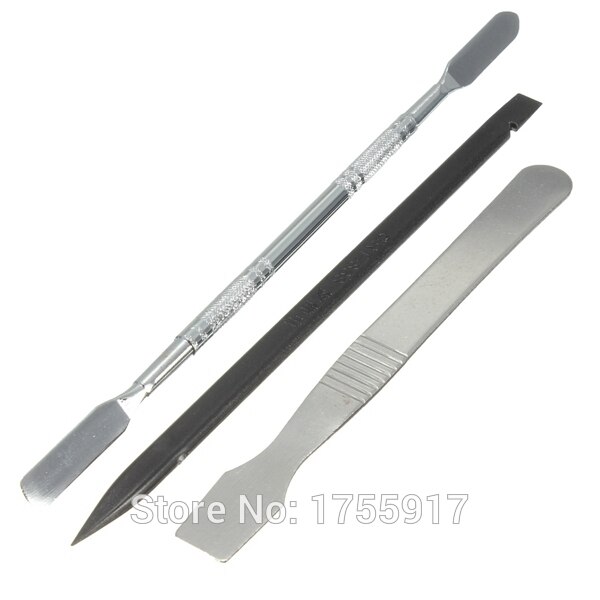 3 en 1 Juego de herramientas de Metal de plástico Spudger herramienta de palanca de apertura para reparación Kit para iPhone iPad para teléfono móvil Samsung