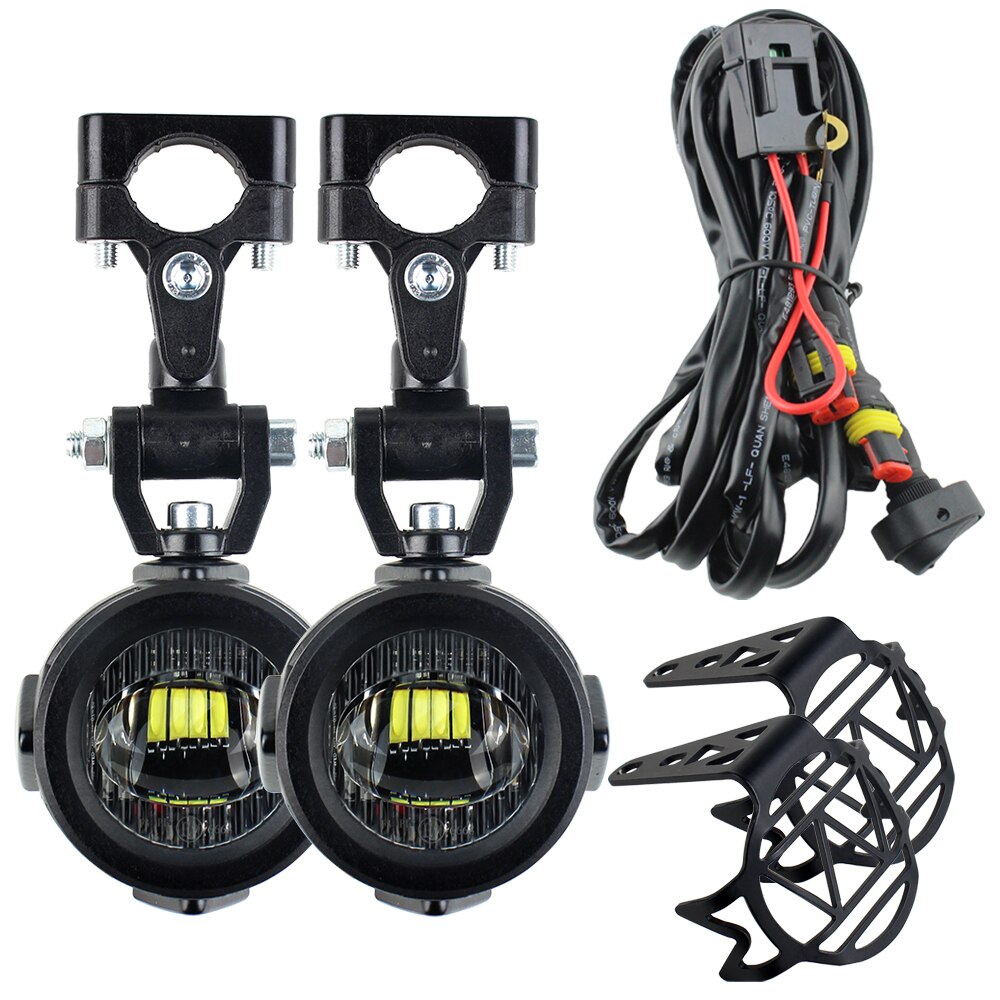 Led -lisävalot bmw -moottoripyörälle 40w 6000k -piste -sumuvalot bmw  r1200gs f800gs f700gs f650 k1600: lle: Kevyt langansuojus