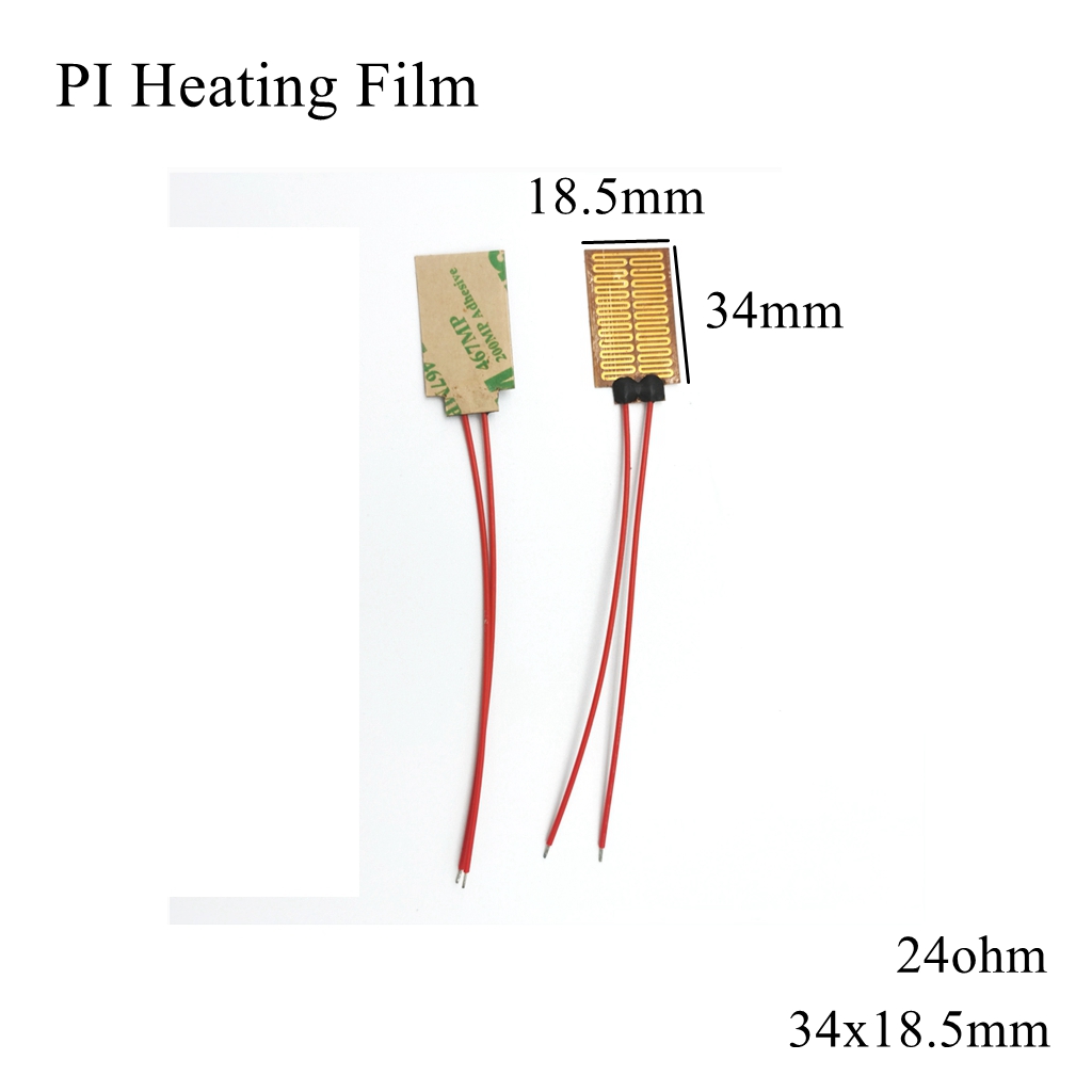 5V 12V 24V PI folia grzewcza płyta poliimidowa ogrzewanie elektryczny podgrzewany Panel Pad Mat Electrotherma elastyczna folia samoprzylepna grzałka oleju: 93x10mm