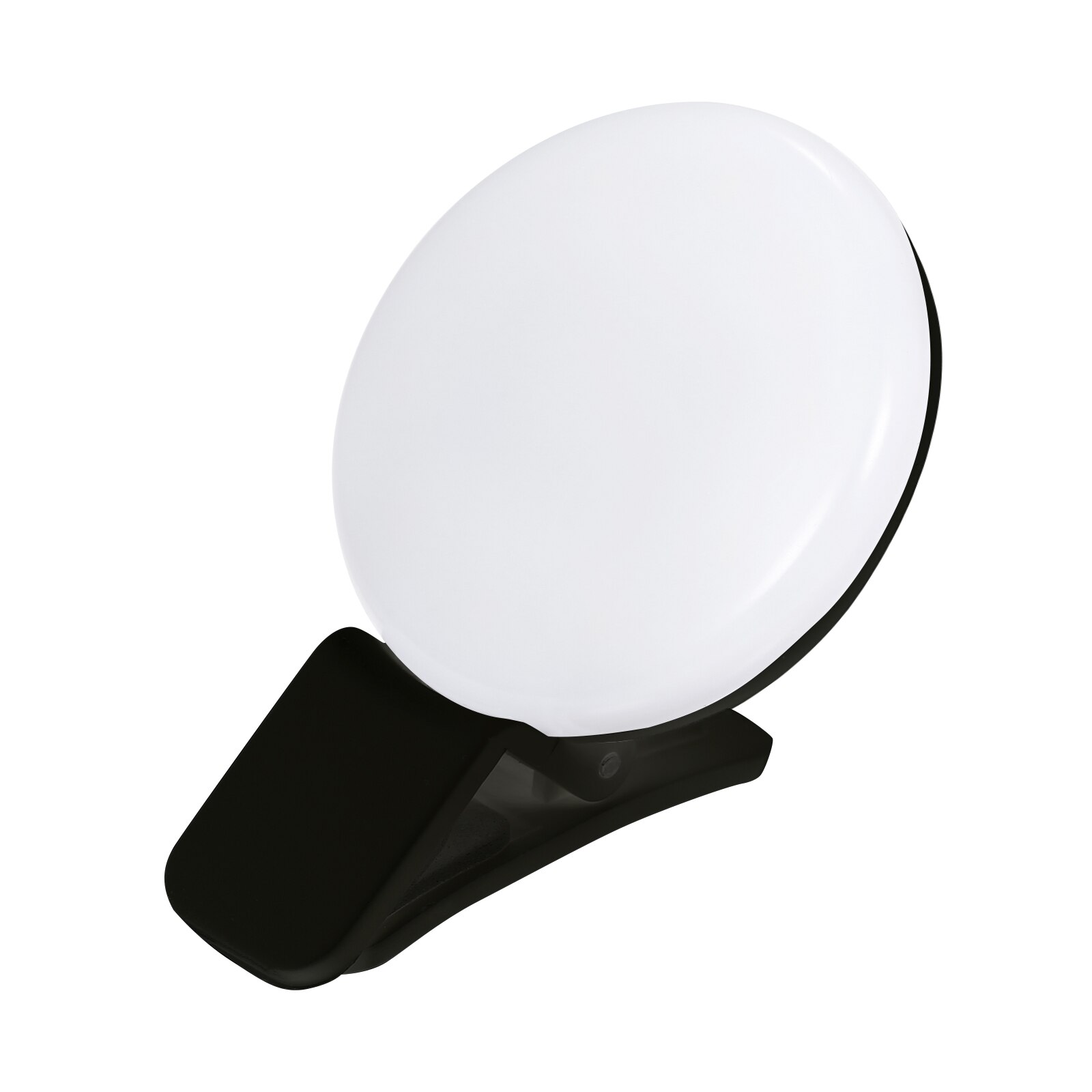 Portable MIni Led Selfie Light Circle Flash Fill Clip Camera Lamp Supplementary Light For Mobile Phone & Tablets: Black