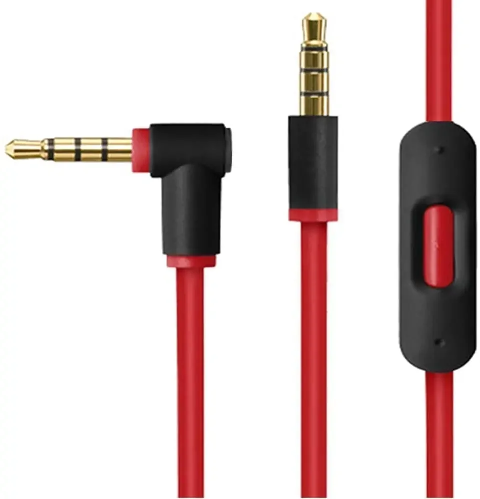 Cable de audio de repuesto con micrófono en línea y control para auriculares Beats by Dr Dre Solo/Studio/Pro/Detox: Grey