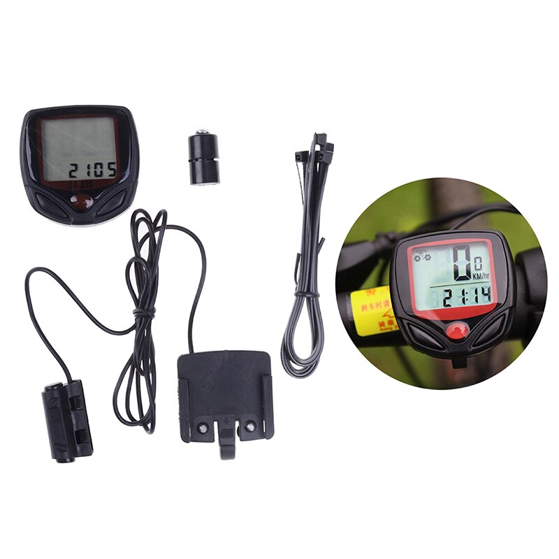 Bike Speedometer 1 Set Bicycle Cycling Odometer Speed Waterproof Meter Mountain Bike