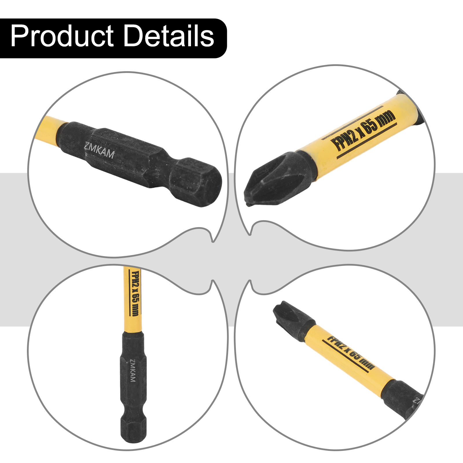 Magnetic Screwdriver Bit Nutdrivers FPH2 FPH2 65 110/150mm Electrician Special HRC60 Hardness Cross Impact Screwdriver Bits Tool