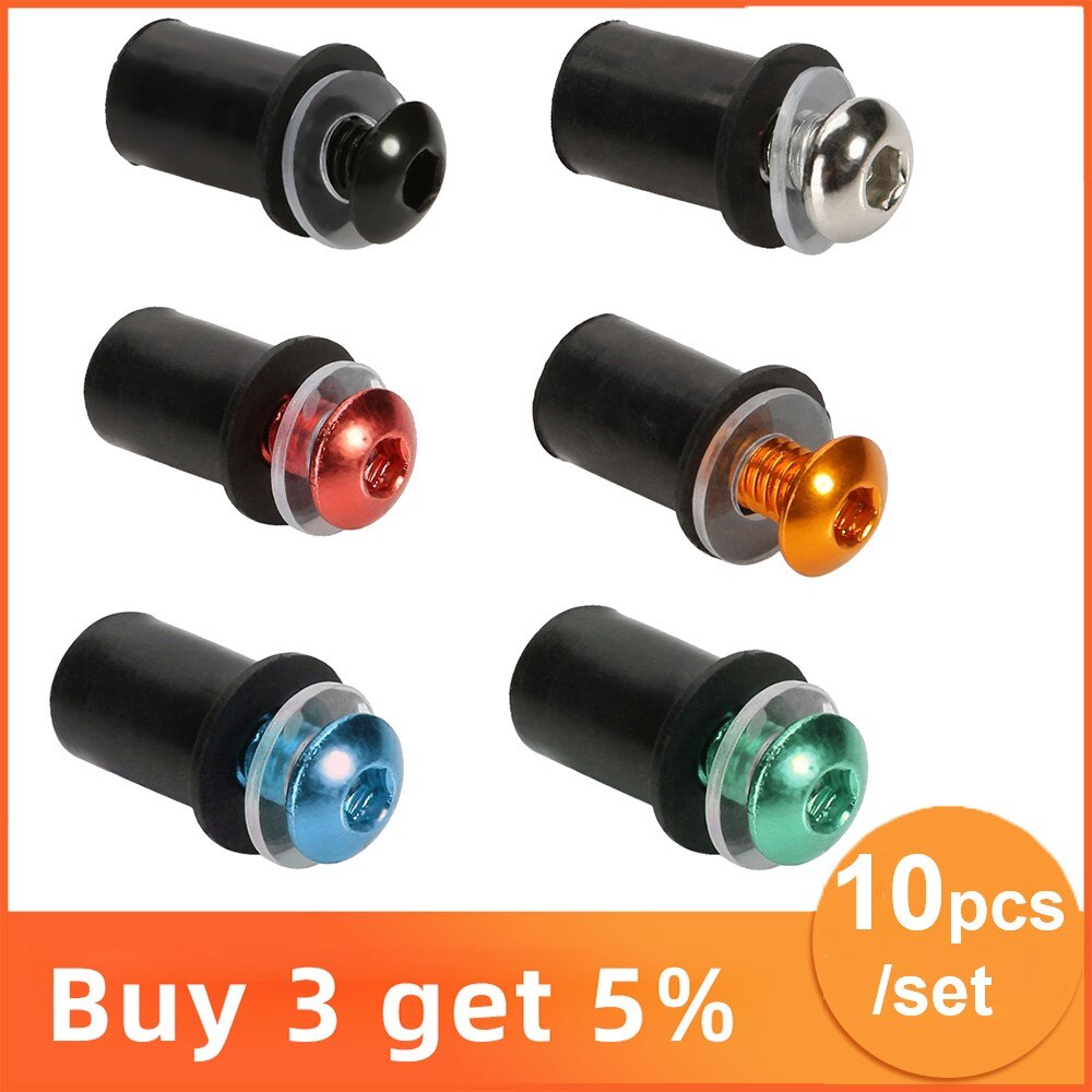 10pcs 5mm/0.20inch Motorcycle Windscreen Windshield Bolt Screw Kit Aluminum Motorcycles windshield Bolt Motorcycles Accessories