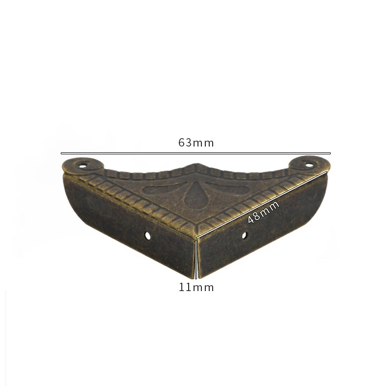 Boîte à bijoux en laiton antique, protecteur d'angle en bois, protection pour la maison, coins décoratifs, couvercle de protection d'angle, , 4 pièces: green