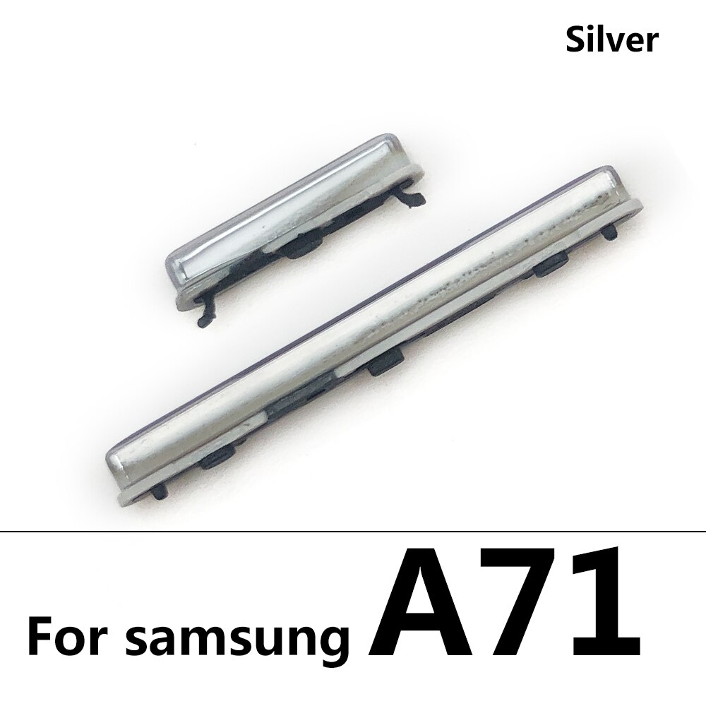 Voor Samsung A31 A51 A70 A71 Power Knop + Volume Zijknop: A71 Silver