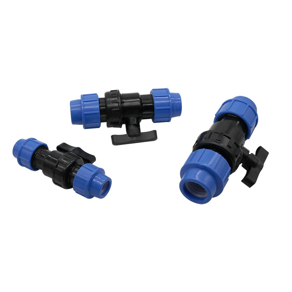 DN20 DN25 DN32 Pipe PE Valve Connector Inner Diameter 20mm/25mm/32mm Tube Water Control Switch Garden Irrigation Adapters