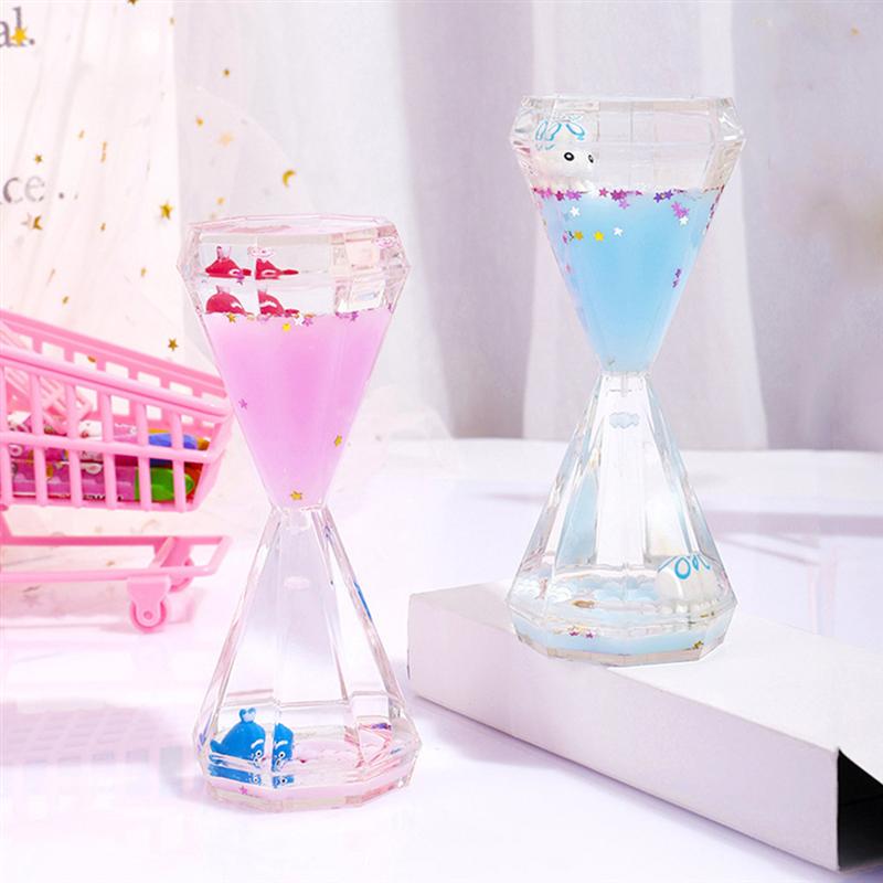 1 Pc Acryl Zandloper Decoratieve Ambacht Zand Klok Timing Props Zand Glas Decoratie Zandloper Ornament Willekeurige Kleur