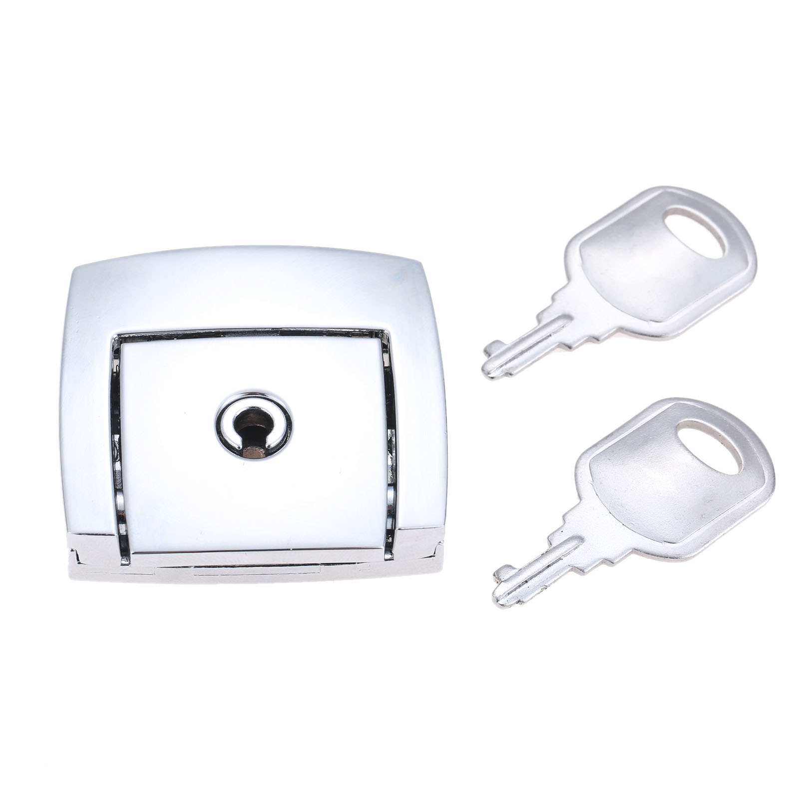 46*45mm Lock Metal Security Toggle Hasp Latch Lock With Double Keys For Cabinets Tools Box Silver Home/Office Industry Hardware