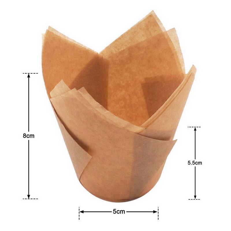 50Pcs Tulip Muffin Cupcake Paper Cups Oilproof Cupcake Liner Bakken Muffin Box Cup Cake Decorating Tool Muffin Wrap Gevallen: Type 05