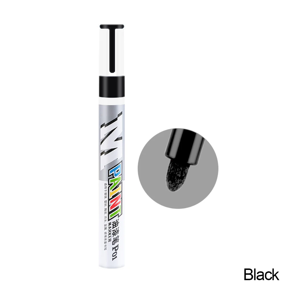 Car Scratch Repair Pen Auto Touch Up Paint Pen Fill Remover Vehicle Tyre Paint Marker Clear Kit for Car Styling Scratch Fix Care: black