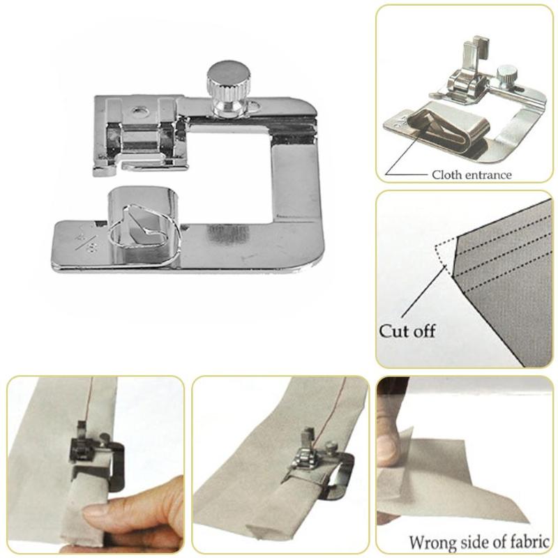Prensatelas multifunción para máquina de coser doméstica, Pin de presión para dobladillo de pie para Brother Singer, accesorios de costura, 3 tamaños, 1 unidad