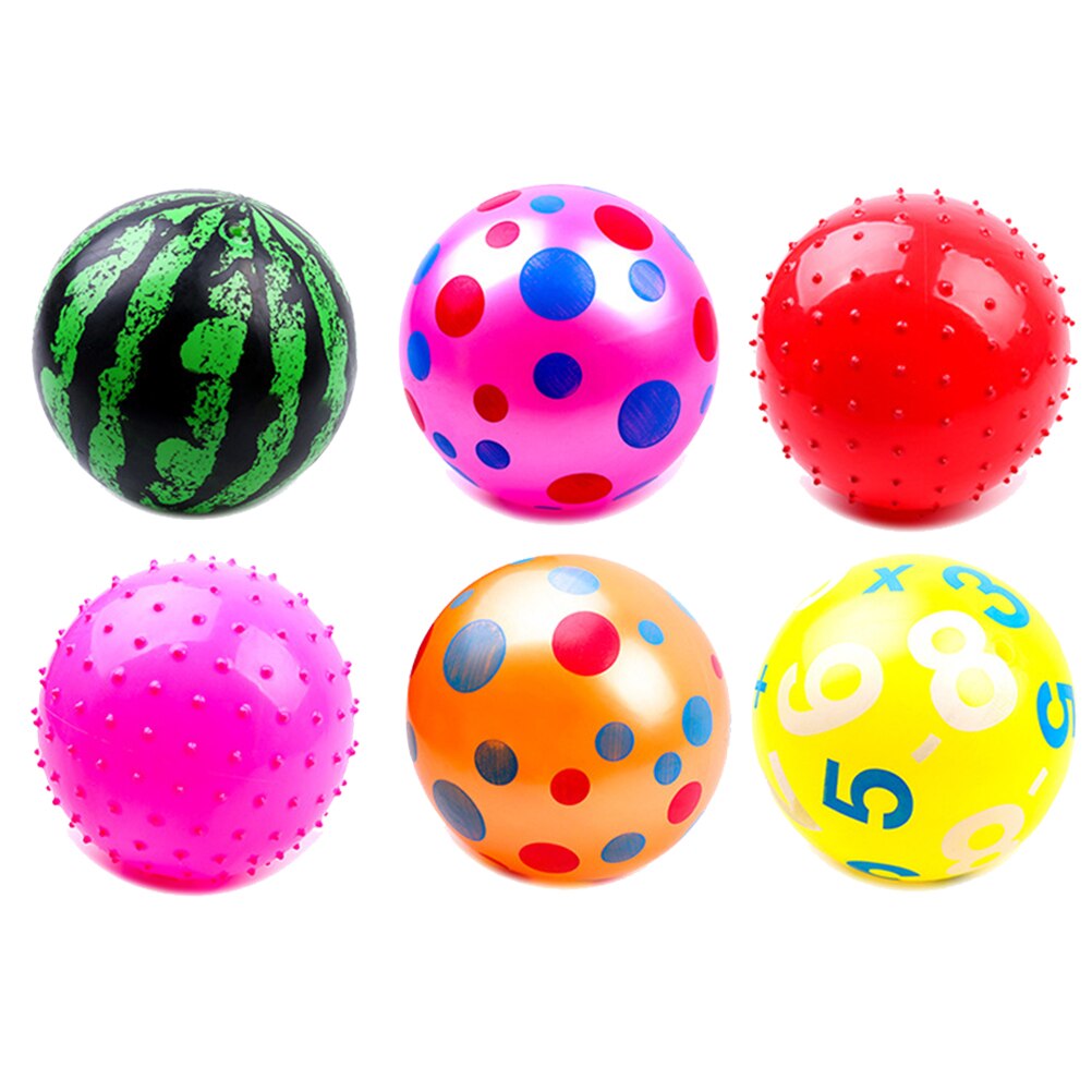 Creatieve Dikker Strand Bal Opblaasbare Bal Grappige Water Plezier Spelen Strand Ballenbad Bal Voor Kinderen Outdoor Strand: Assorted Color 6pcs