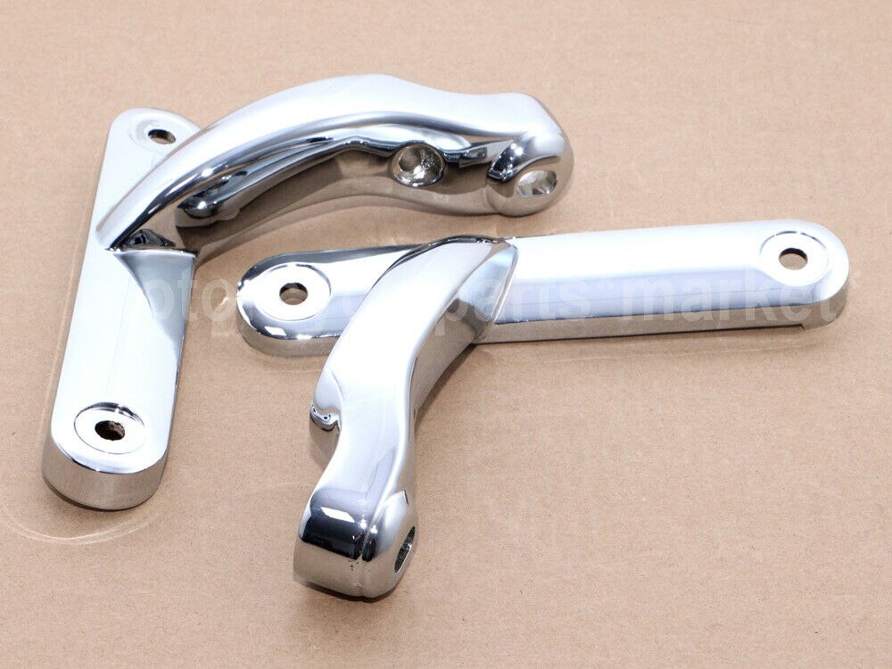 Chrome Auxiliary Lighting Brackets Kits For Harley Touring Street Glide Road King FLHX FLHR 1996 Models