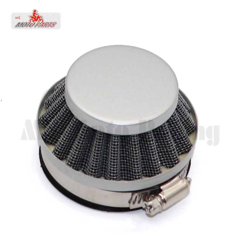 Cor mini dois tempos reequipado carburador do motor com filtro de ar para 49cc 50cc 60cc 66cc 80cc bicicleta motorizada: Silver