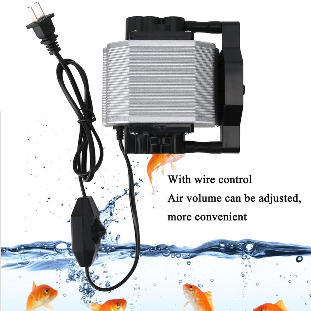 16w fisk pump akvarium luftpump stum legering justerbar syre luftare för fiskdamm akvarium 220-240v cn plugg
