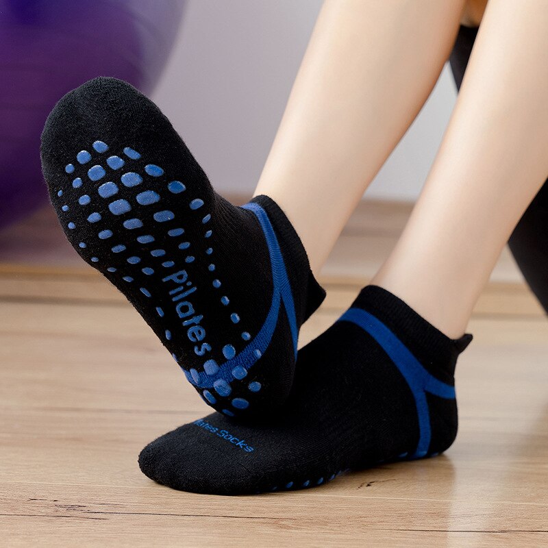 Rutschfeste damen-yogasocken für fitnessstudio, pilates, tanz, ballett, baumwolle