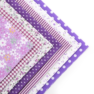 ShuanShuo 50x50 cm Normale 8 soort verschillende Series Patchwork Katoen Stof Fat Quarter Bundel Voor DIY Naaien stof: PURPLE