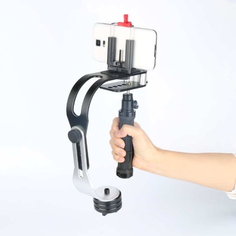 Sort håndholdt stabilisator sports kamera stabilisator mobiltelefon håndholdt stabilisator