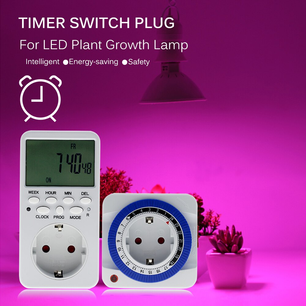 Electronic Digital Timer Switch Energy Saving Mechanical Socket Wall Home Timer Intelligent Programmable Plug-in Timing Socket