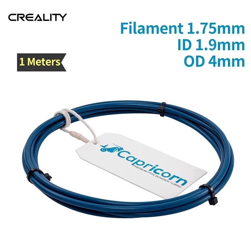 Creality – Tube en PTFE série XS, 1M 2M, Capricorn Bowden, pour pièces d&#39;imprimantes 3D V2 Ender-3, 1.75mm, Filament 1.9mm, od 4mm,
