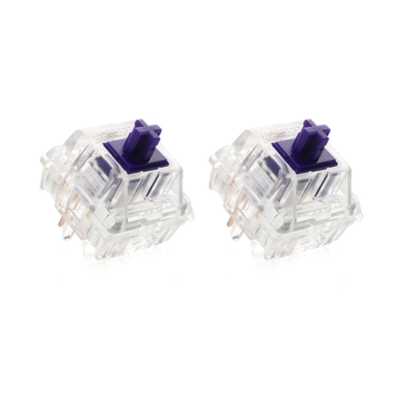 Zealio Switches (Tactile) V2 Purple Custom 62g 65g 67g 78g Transparent Shell for Mechanical Keyboard 2 Pieces/Set: 67g 