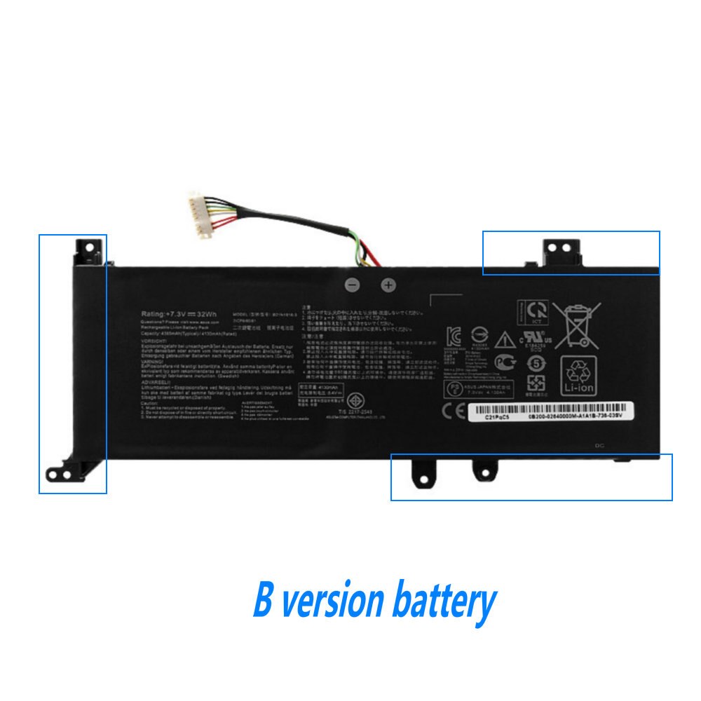 Genuine C21N1818-1 B21N1818-2 Battery For Asus Viv... – Grandado