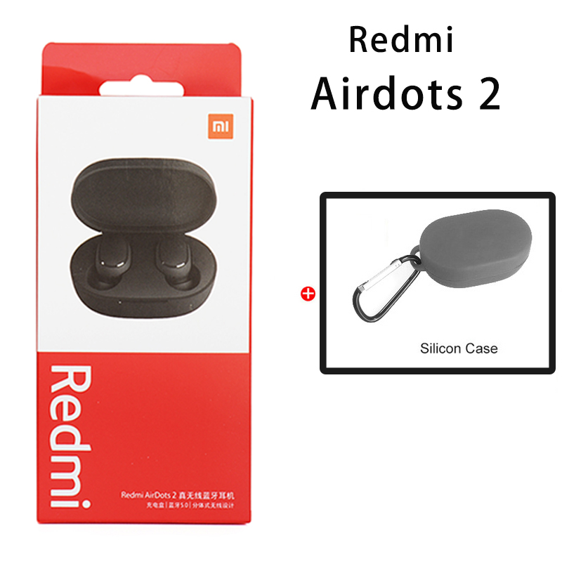 Xiaomi Redmi Airdots 2 Ohrhörer Wahre Drahtlose Kopfhörer Bluetooth 5,0 Headset Mit Mic Lade Kopfhörer In-Ohr stereo bass: Airdots 2  grey