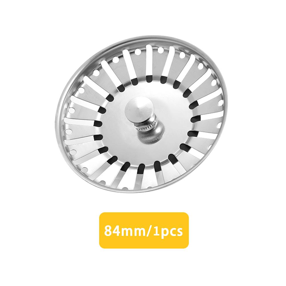 2pcs Stainless Steel Sink Strainer Plug Kitchen Sink Waste Strainer Plug Plug for Kitchen/Bathroom for UK Sinks (79-81-84mm): 1pc 84mm