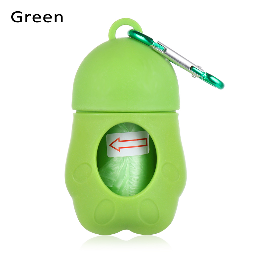 Useful Dog Poop Waste Bag Storage Box Pet Supplies Garbage Bags Carrier Holder Cleaning Tool Litter Picker Dispenser Poop Pouch: Green