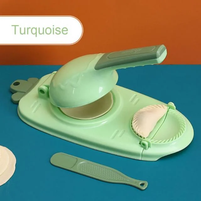 2 In1 Dumpling Maker Mold Machine Kitchen Dumpling Making Tool Dough Skin Artifact Pressing Molder Wrapper Presser Gadgets Bake: army green