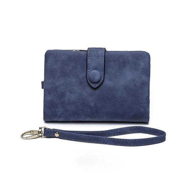 Portafoglio donna porta carte di lusso in pelle pochette portafogli Casual da donna tasca con cerniera Hasp portafoglio da donna borsa da donna: Sapphire