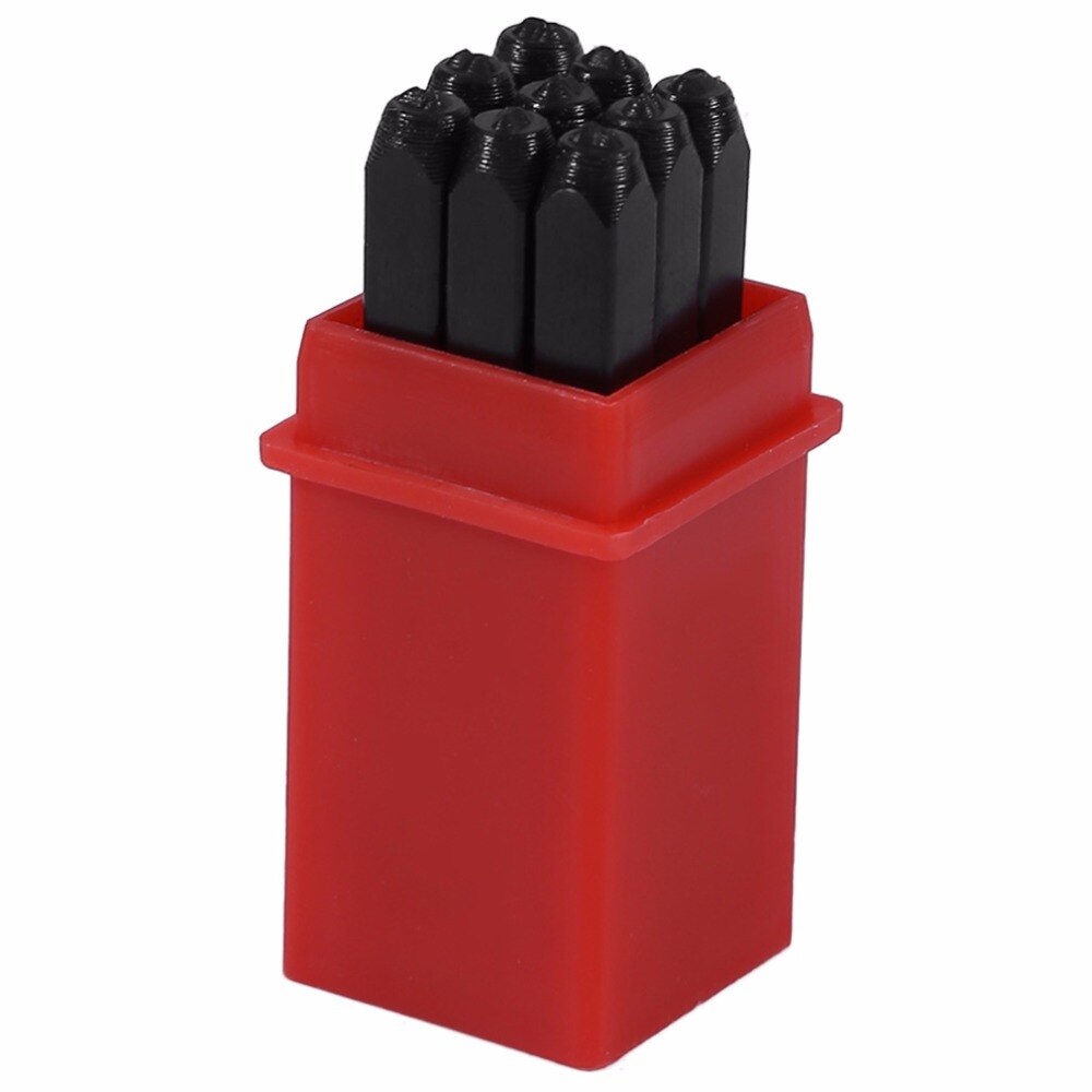 Number Stamp Punch Set Hardened Steel Metal Wood Leather Steel Punch Number Tool Leather Craft Stamp