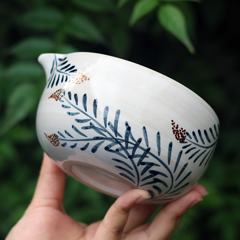 Vintage Matcha Ceramic Set Chawan Bamboo Matcha Whisk Scoop Holder Bamboo Brush Teaspoon and Sieve Matcha Teaset Giftbox