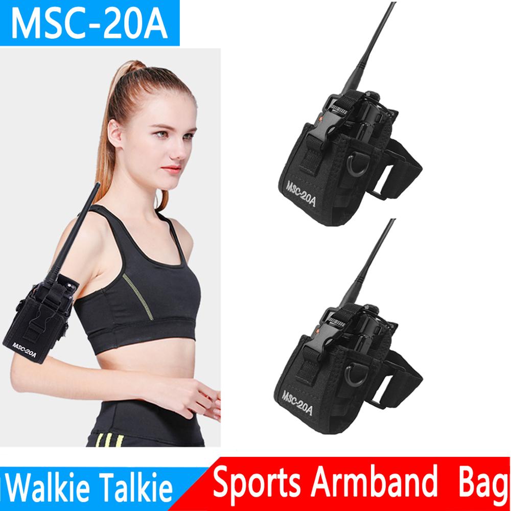 2 pçs MSC-20A walkie talkie caso titular saco para baofeng UV-5R BF-888S UV-82 walkie talkies tyt wouuxn em dois sentidos caso de rádio titular