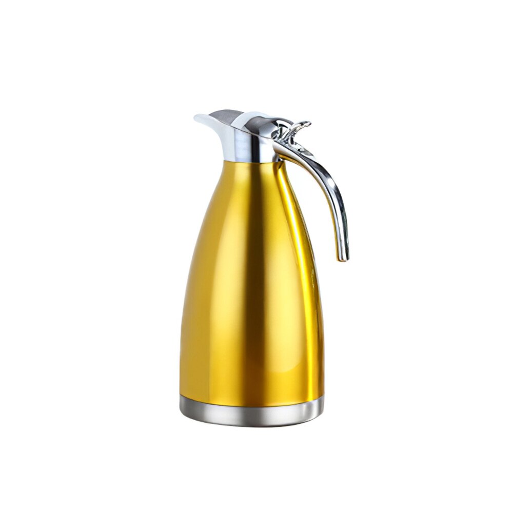 Premium 2L Stainless Steel Bottle Homebrew Beer Growler Secure Swing Top Big Capacity Beer Bottle For Outdoor Growler: golden