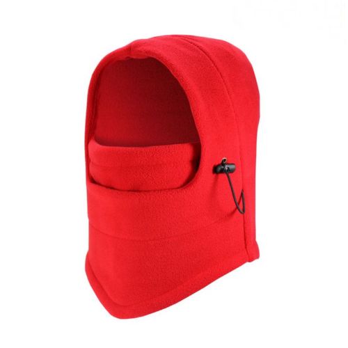 Invierno Polar térmico abrigado pasamontañas Snood deportes al aire libre senderismo ciclismo motocicleta bufanda para esquí gorro, máscara de cara completa Caps calentador de cuello: Red