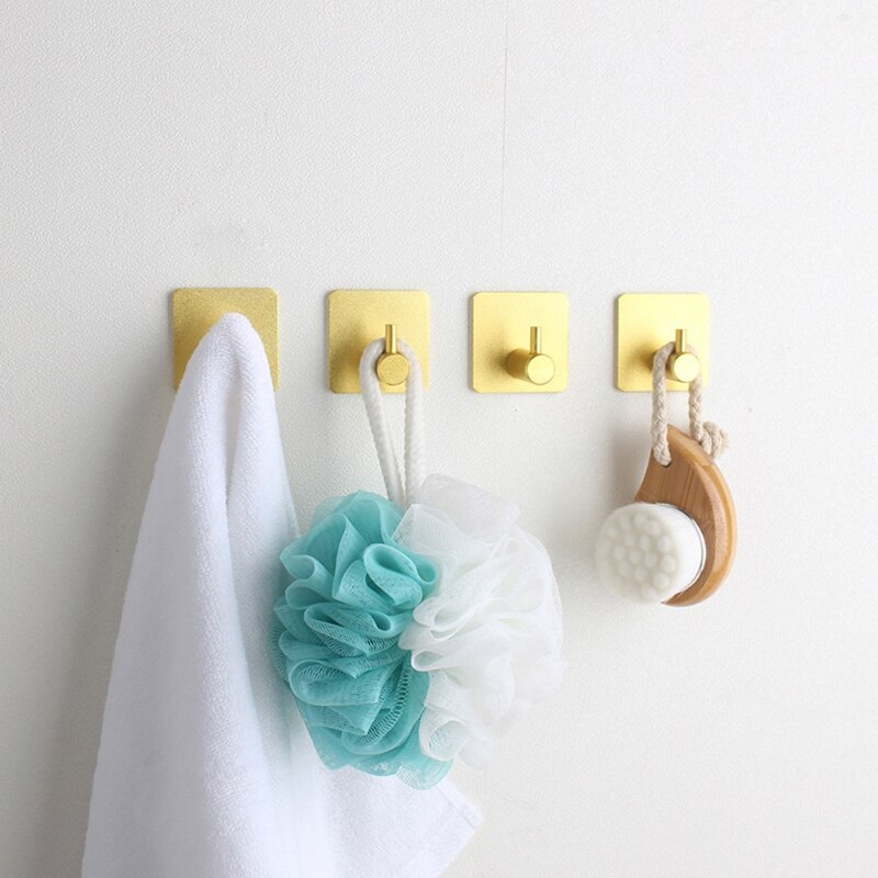 Auto-adhésif maison cuisine mur porte crochet porte-clés cuisine serviette cintre en aluminium M17D