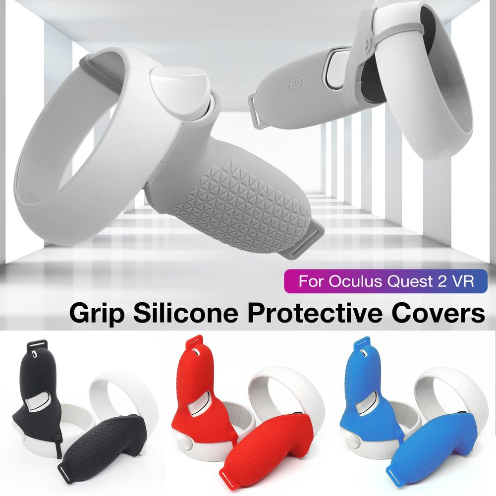 Siliconen Vr Controller Accessoires Voor Oculus Quest 2 Vr Beschermhoes Controller Cover Skin Handgreep Covers Voor Quest2 #