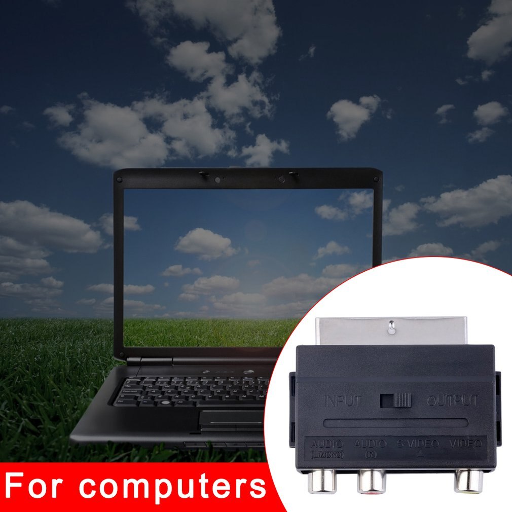 1.5M Scart To 3 RCA Scart Audio Video TV/DVD Male Cable Lead Switch Composite Cable Durable PVC Jacket