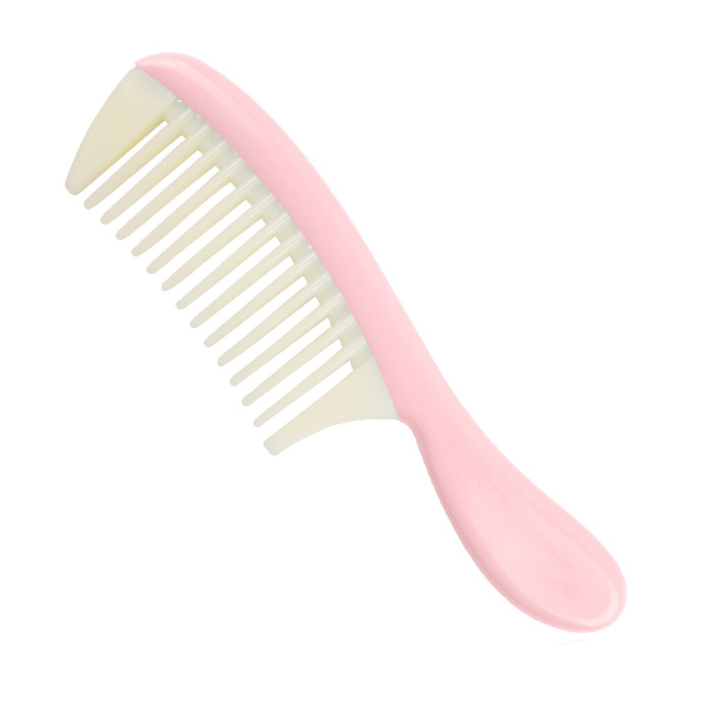 Peine de pelo con dientes anchos para mujer, peine de plástico para desenredar, desmontable, antiestático, con mango