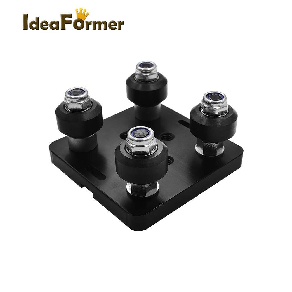1 Set Openbuilds V slot gantry plat set spezielle rutsche Platte Für 2040 V-slot aluminium profile mini roulette kit 3D Drucker teile: Black