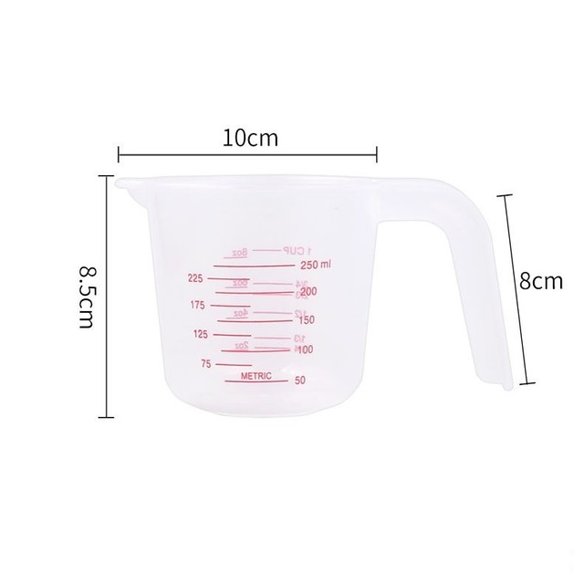 Tasse à mesurer/tasse à mélanger de Cuisine - 2x - plastique - transparent - 2500 ml Tasse à mesurer/tasse à mélanger de Cuisine - 2x - plastique - transparent - 2500 ml