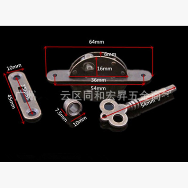 1 Pc Antieke Meubelen Kast Deurslot Set Halfronde Klassieke Rood Brons Decoratieve Doos Ladeblokkering BBB0039