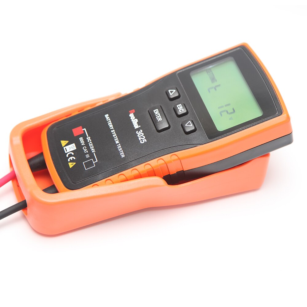 RuoShui 3025 Battery Tester 12V 24V Analyzer 100 to 1700CCA Car Battery Tester Quick Cranking Charging Electrical Circut Tester